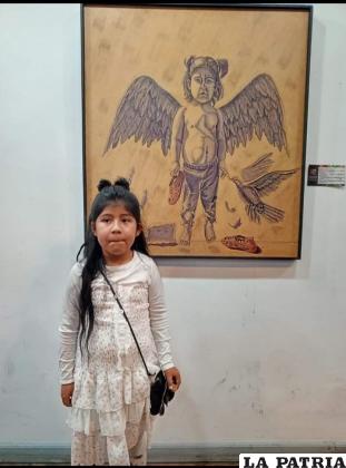 Obra en la que retrata a su hija /Cortesía