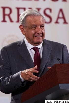 Mandatario mexicano, Andrés Manuel López Obrador, durante una rueda de prensa en el Palacio Nacional de Ciudad de México /EFE