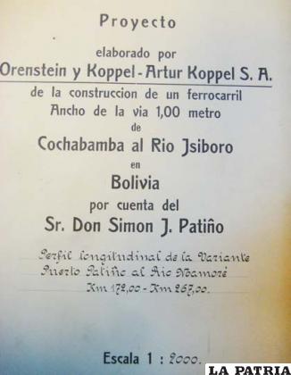 Portada del documento que se encuentra en el museo de la Casa de Patiño, en Oruro