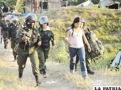 Existía la orden para detener y trasladar a dirigentes del Tipnis en la intervención (Foto archivo)