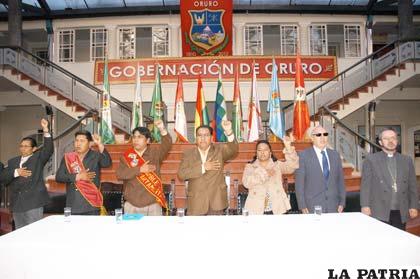 Acto de homenaje al levantamiento del 6 de Octubre, en la Gobernación