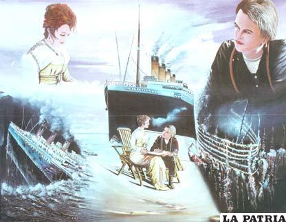 Obra pictórica realizada en base a la película Titanic