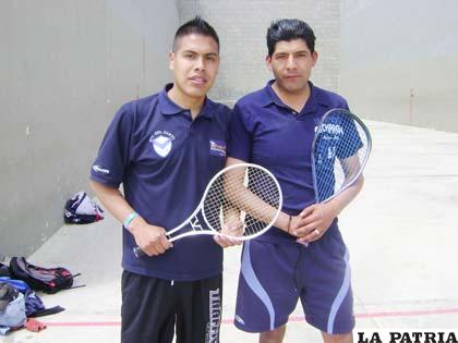 Cristian Veliz junto a Víctor Colque