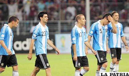 Jugadores de la selección de Argentina