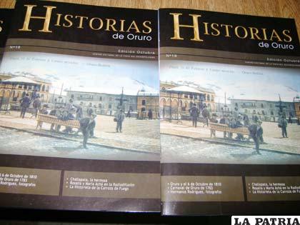 Tapa de la Décima edición de la Revista Historias de Oruro