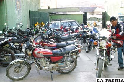 Motocicletas que fueron decomisadas por no tener permiso para circular