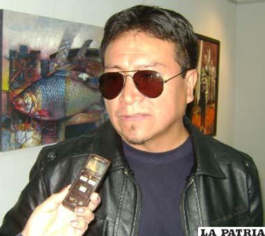 Jaime Calizaya, artista plástico que forma parte del Consejo Departamental de Cultura