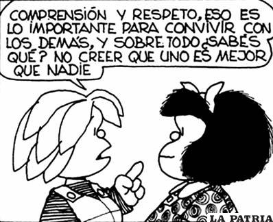 Mafalda, una calidad de dibujos animados cuestionadores a la realidad