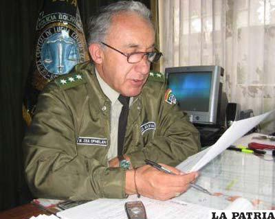 Coronel Wenceslao Zea, destituido del cargo de Comandante Departamental de Policía de La Paz
