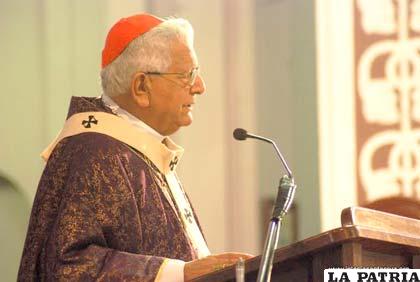 Cardenal Julio Terrazas en su homilía dominical