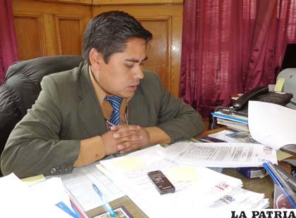 Jefe de la Unidad de Fiscalización, Edson Zambrana