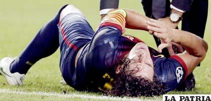 La lesión de Carles Puyol (foto: zocalo.com)