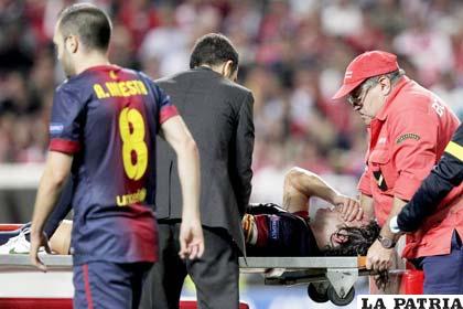 La lesión de Carles Puyol (foto: marcador.ec)