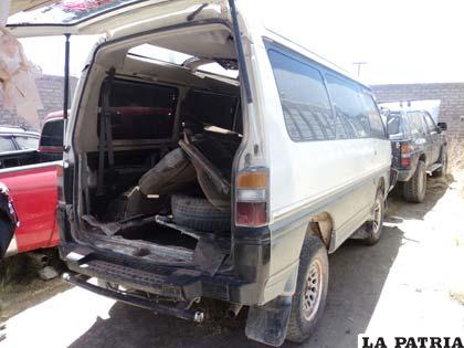 El “macaco” estaba en la parte trasera del motorizado