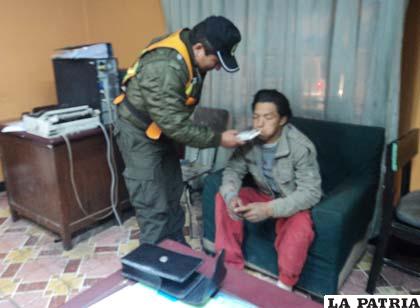Al conductor se le practicó la prueba de alcohotest