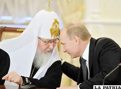 Vladimir Putin y el Patriarca Kiril