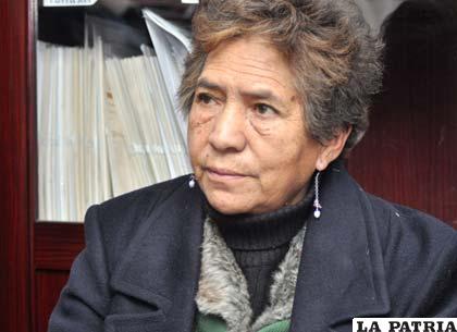 Clotilde Calancha representante de la Defensoría del Pueblo de Oruro 