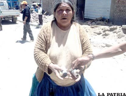 La gente ya mostraba la munición que utilizó el Ejército