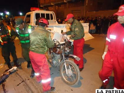 La motocicleta que originó el hecho de tránsito
