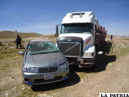 Los motorizados protagonistas del hecho