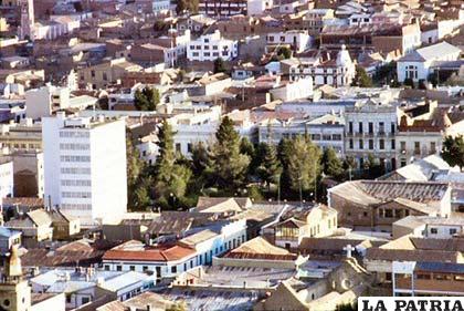 Vista de la ciudad de Oruro en el siglo pasado