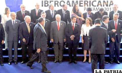 Representantes de los países asistentes a la Cumbre Iberoamericana