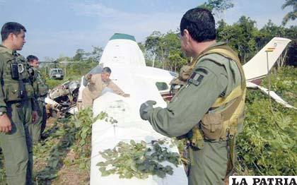 Avioneta que llevaba droga siniestrada en territorio peruano