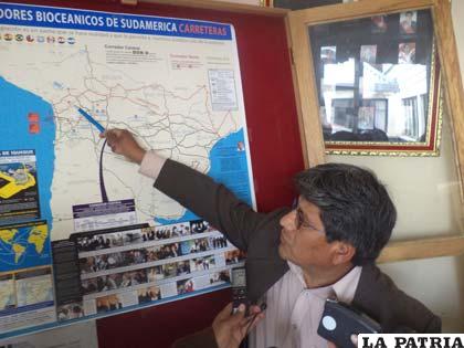 Concejal Ramírez, muestra la ruta del corredor Norte