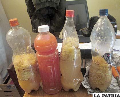 Policía secuestró los macerados de frutas