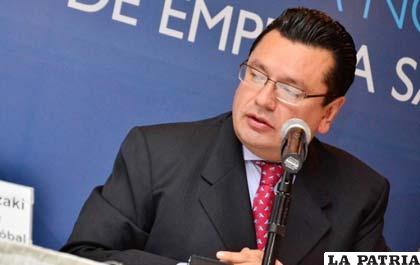 Presidente de la Confederación de Empresarios Privados de Bolivia (CEPB), Daniel Sánchez