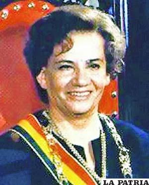 Lidia Gueiler, hasta ahora la única boliviana presidente