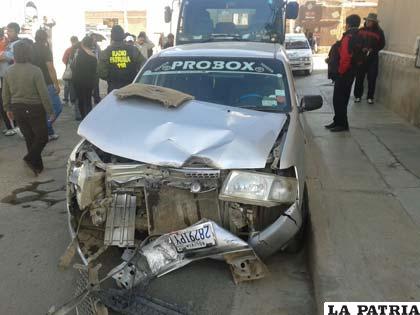 Los daños materiales fueron más en la vagoneta