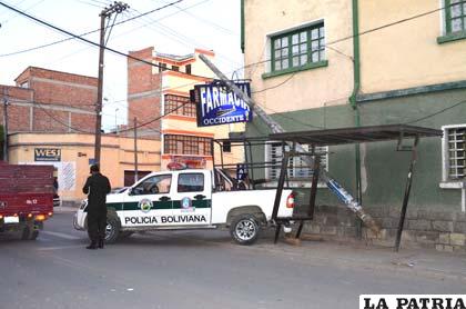 La estructura metálica fue averiada