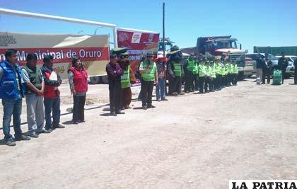 Acto inaugural en predios de lo que será el parque vial