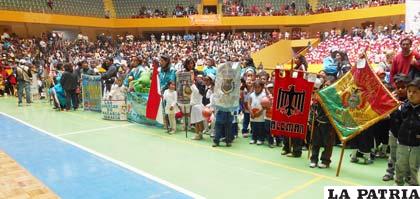 Durante el acto de inauguración del campeonato