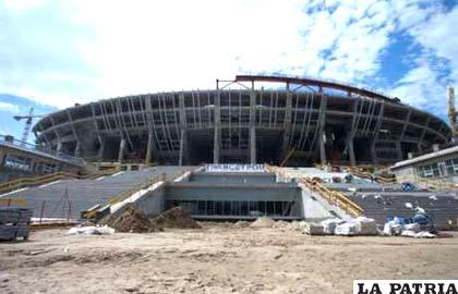 Antes, cuando se iniciaban las obras en el estadio del Zenit