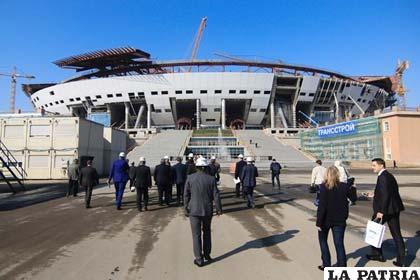Las obras avanzaron considerablemente en el estadio del Zenit