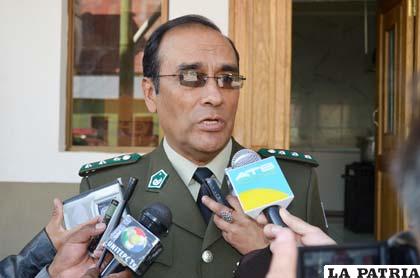 Coronel René Rojas, comandante departamental de Policía