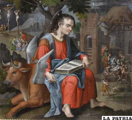 Pintura que retrata a San Lucas, patrono de los pintores