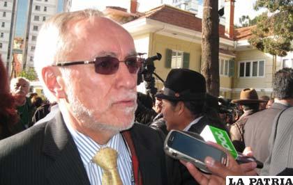 El Alto Comisionado de ONU para los derechos humanos en Bolivia, Denis Racicot
