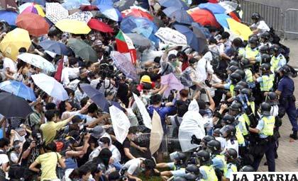 La “revolución de los paraguas” en Hong Kong 