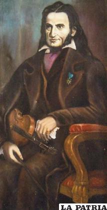 “Nicolò Paganini” de George Patten (1832)
Óleo sobre tela por Vicente González Aramayo Zuleta. Fuente del rostro 