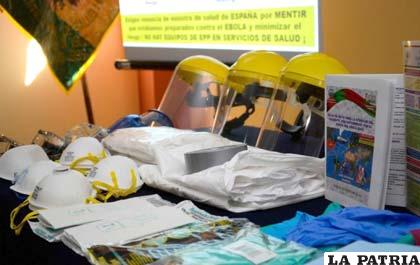 Material y ropa para evitar contagio del ébola