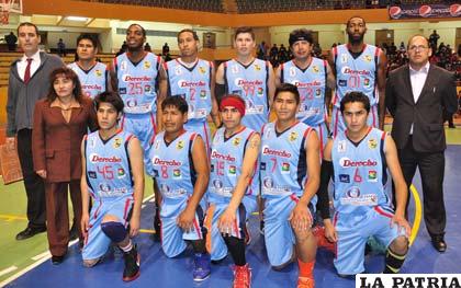 El plantel de Derecho que participa en la Libobásquet 