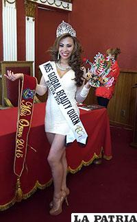 Miss Oruro 2015, Lucero Yaksic viajará al exterior