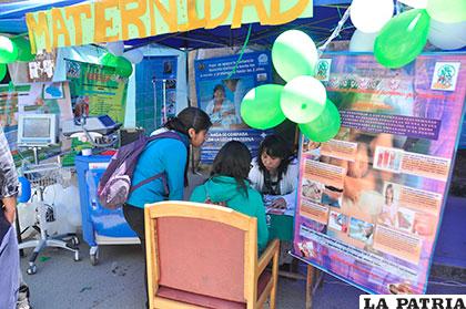 Feria de salud llevada adelante en el Hospital Materno Infantil