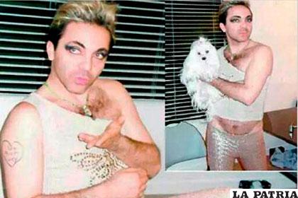 Cristian Castro vestido de mujer en las fotos que causaron polémica /lavozdemichoacan.com.mx