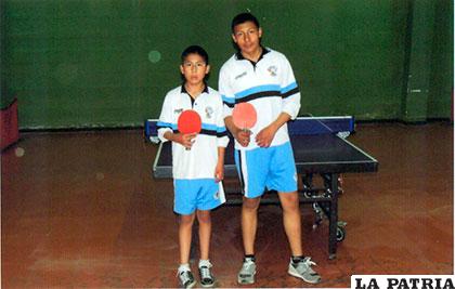 Los deportistas Miguel Azurduy y Jhasmany Flores