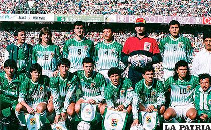 La selección boliviana que logró la clasificación al Mundial USA 1994