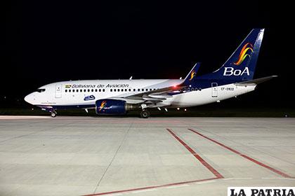 Boliviana de Aviación (BoA) estrenó el Aeropuerto Internacional de Chimoré /ABI